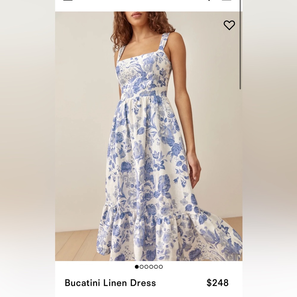 NWT Reformation Bucatini Linen Dress
